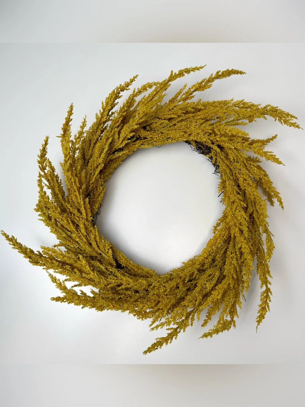 Golden Yellow Rustic Fall Faux Wreath
